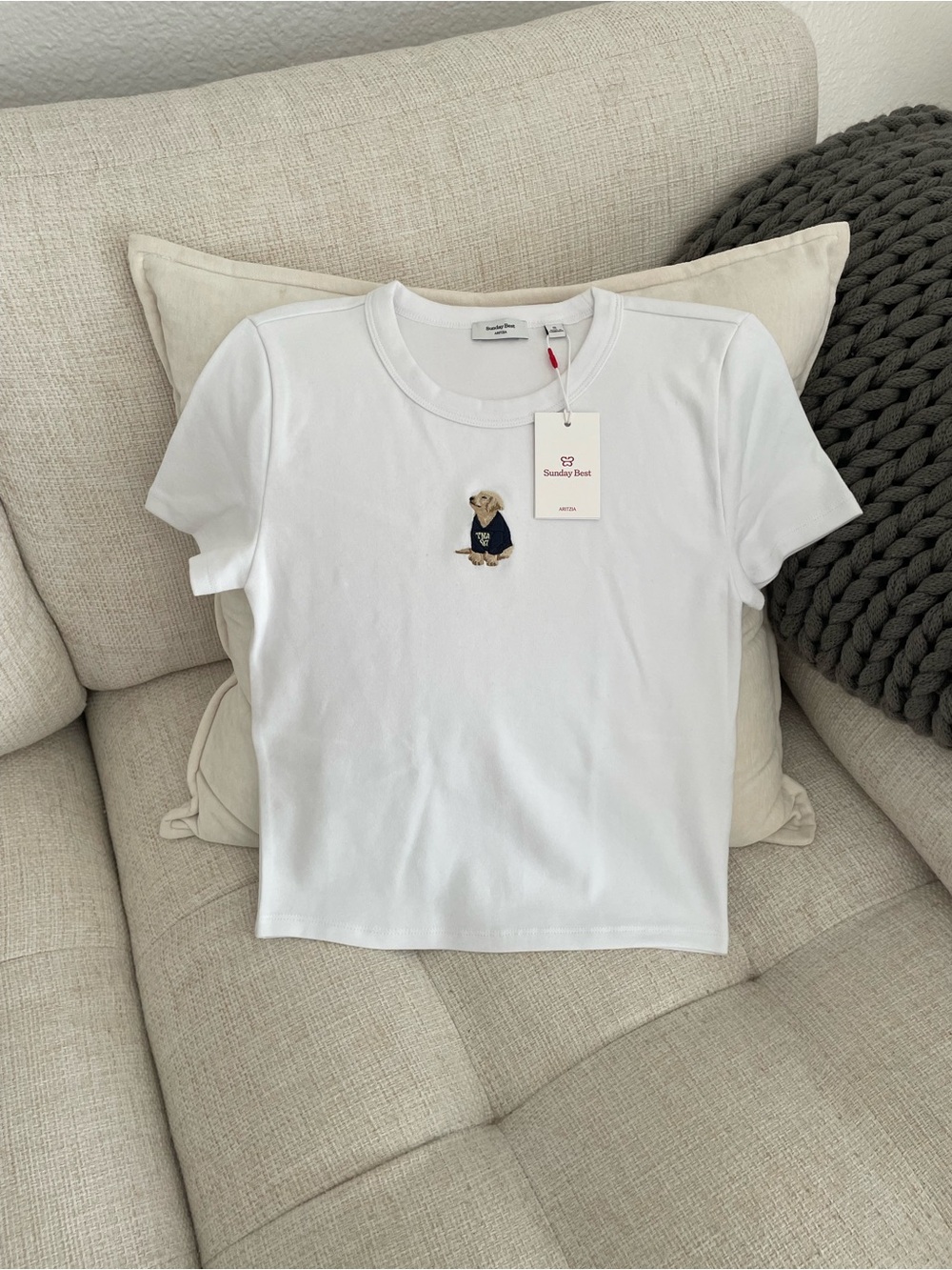Sunday Best BestHug™ Little Ribbed Icon T-Shirt Bright White Harley Jersey